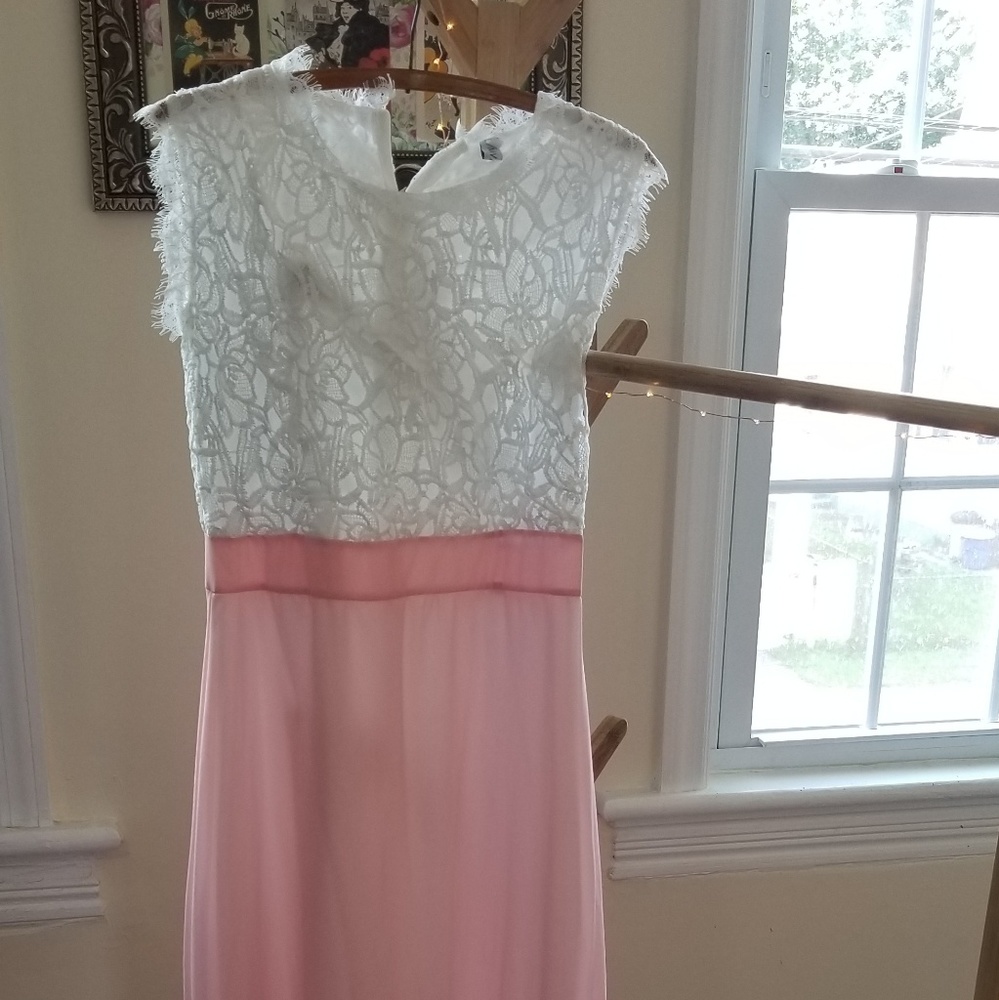 Fun flirty pink and white dress